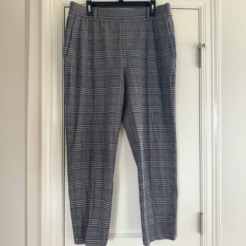 Lands End Sport Knit Plaid Tapered Pant